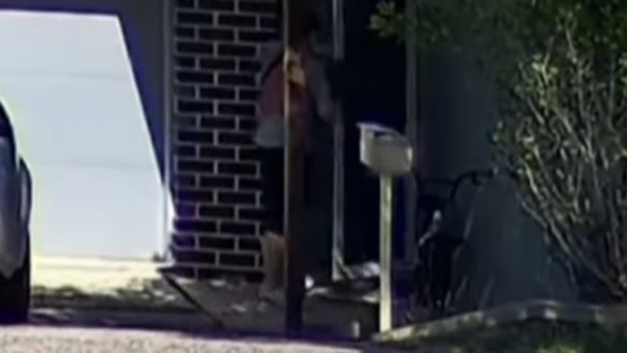 CCTV allegedly captured the moment the Southport man opened the door of a South Ripley home. Picture: 7News