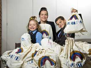 The Young family of Emily, mum Jen and Adrian (absent is dad Will) help the homeless of Toowoomba by making and donating care packages, Thursday, August 8, 2019. Picture: Kevin Farmer