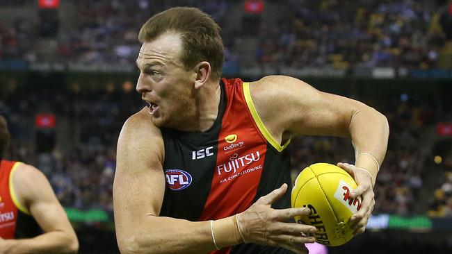 AFL Round 15. 01/07/2018.   Essendon v North Melbourne at Etihad Stadium. Essendon's Brendon Goddard third quarter action   . Pic: Michael Klein