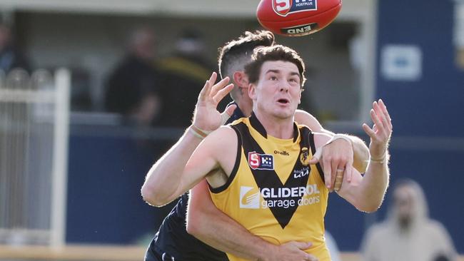 Brodie Newman in action for Glenelg. (SANFL Image/David Mariuz)