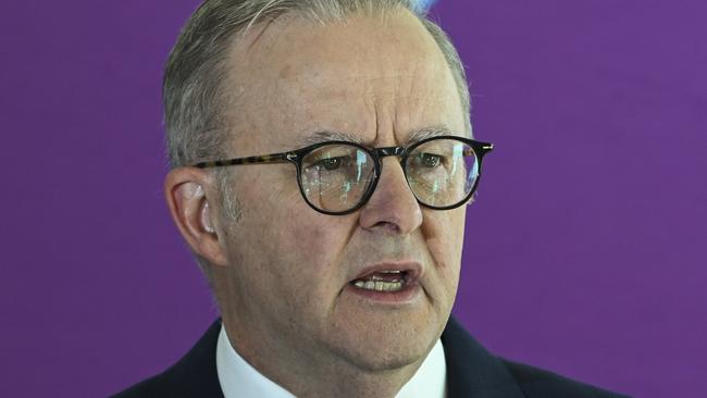 Mr Albanese said family violence ‘flies in the face of everything we say and imagine about ourselves as a nation’. Picture: NCA NewsWire / Martin Ollman