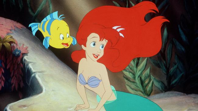 A film still of Ariel in the 1989 animated film, The Little Mermaid.