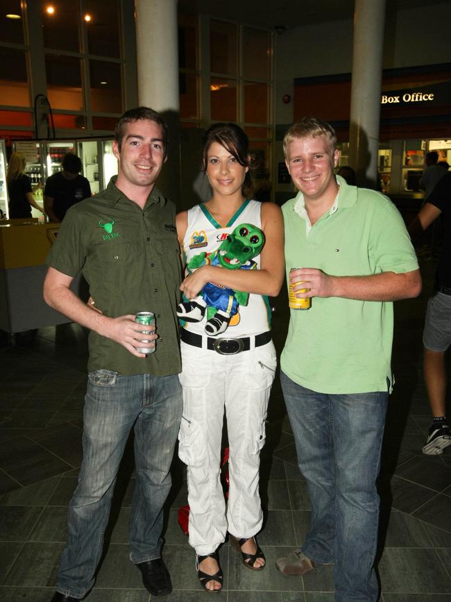 Event Socials - Townsville Crocodiles v Adelaide 36ers, The Swamp, Townsville Entertainment Centre : Liam Boulter, Tara Luscombe and Tom Porter. Pic. Michael Chambers