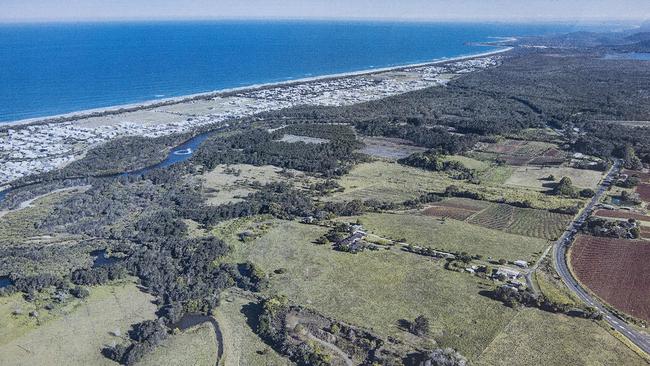 Aerial view of the Tweed Coast Road property. Picture: Jerad Williams