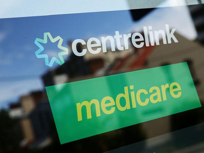 SYDNEY, AUSTRALIA - MARCH 21: A Medicare and Centrelink office sign is seen at Bondi Junction on March 21, 2016 in Sydney, Australia. Federal public sector workers are expected to strike around Australia over a long-running pay dispute. (Photo by Matt King/Getty Images)