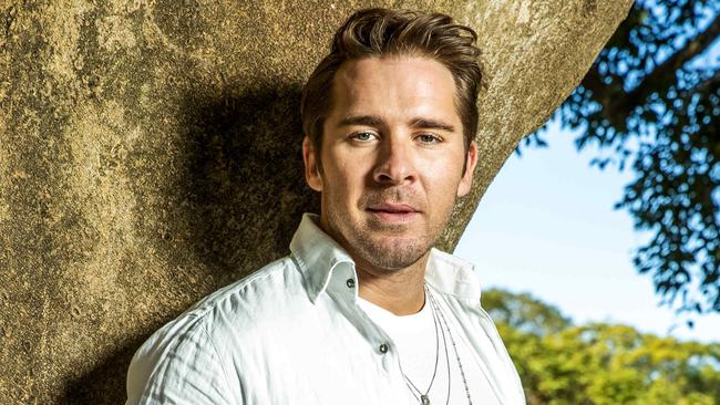 Actor Hugh Sheridan poses for a photo in Brisbane's New Farm Park, Thursday, August 5, 2021 - Picture: Richard Walker