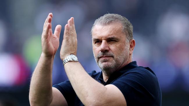 The chance to broadcast Ange Postecoglou’s Tottenham games might spur Nine to pursue the Premier League rights. Picture: Getty Images