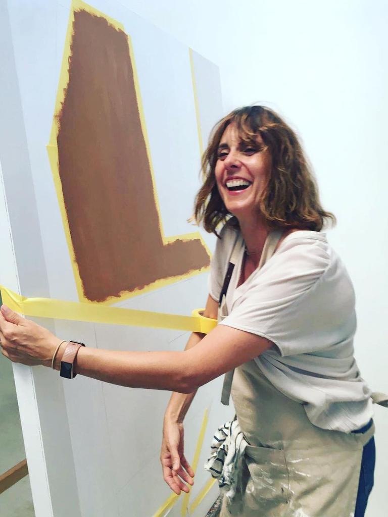 Andrea Portela Moreno with her art. Picture: Instagram