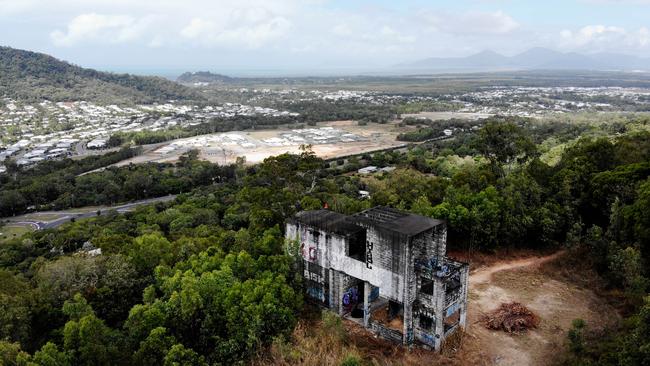 The unfinished house built by Robert Zmeskal commands amazing views over Trinity Beach. PICTURE: STEWART McLEAN