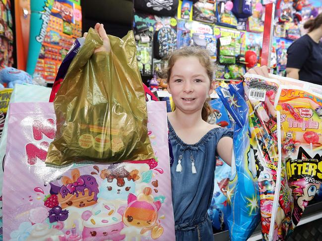 Taite Moir in the Showbag Tent, which will be expanded at next year’s show. Photo by Richard Gosling