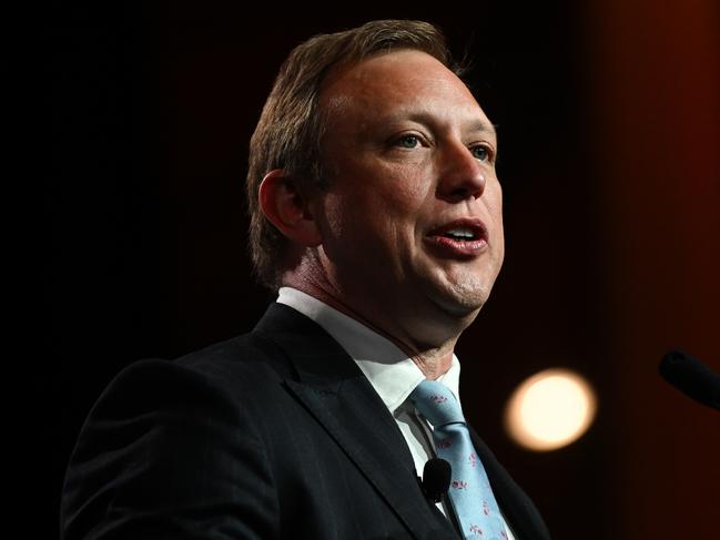 BRISBANE, AUSTRALIA - NewsWire Photos - AUGUST 6, 2024. Queensland Premier Steven Miles delivers his first State of the State address at a CEDA luncheon. Picture: Dan Peled / NewsWire