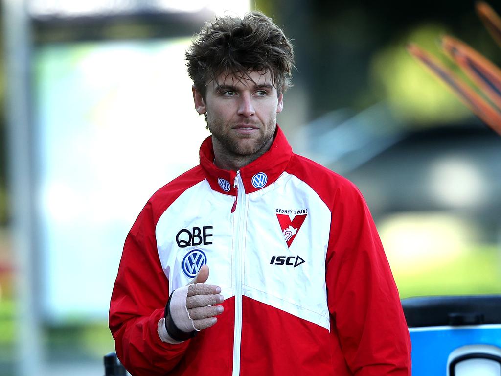 Dane Rampe remains an outside chance of playing against St Kilda on Saturday. Picture: Phil Hillyard