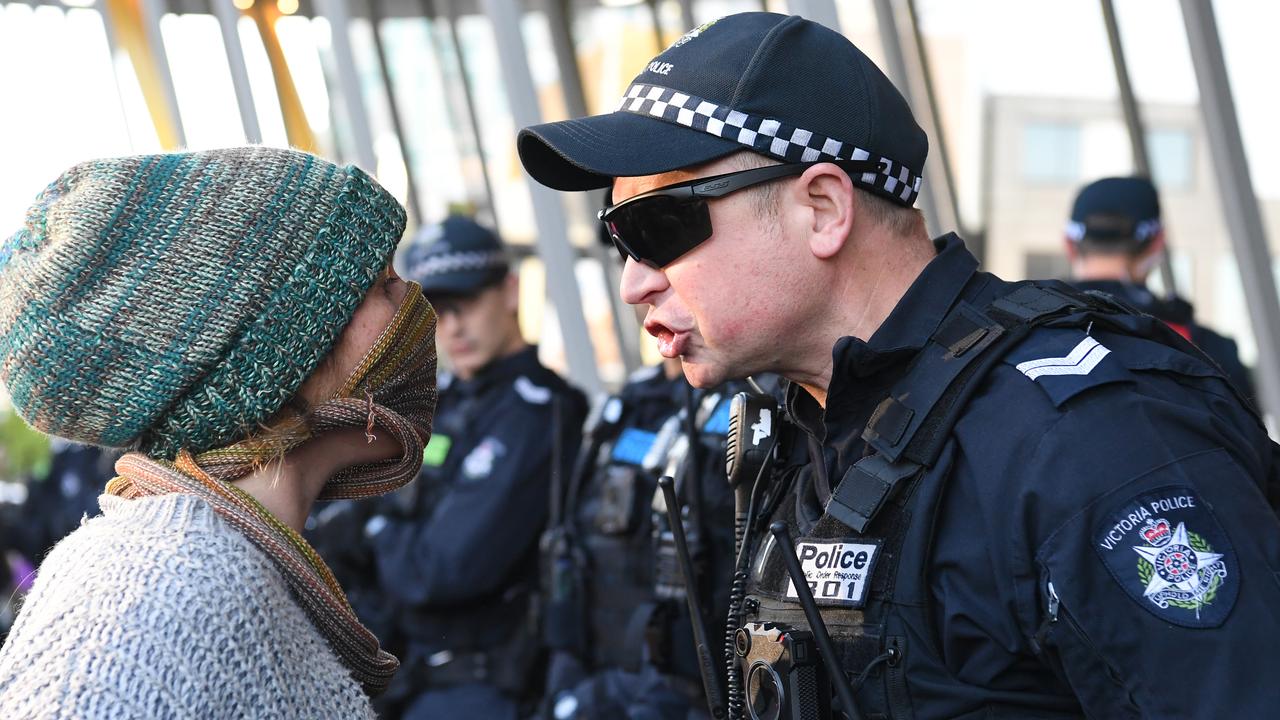 Tensions escalated. Picture: James Ross/AAP