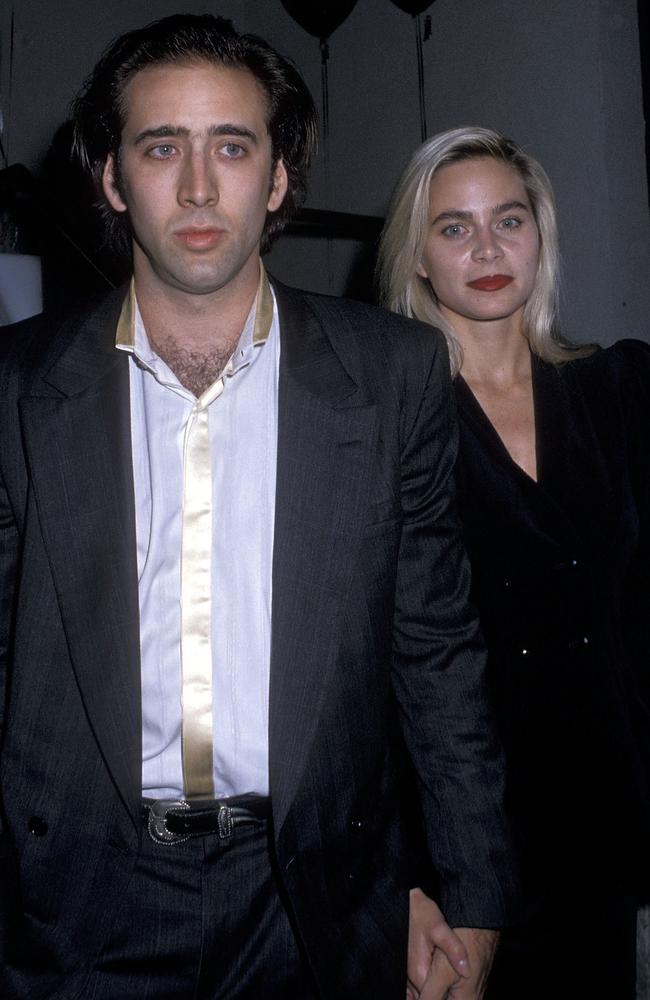 Cage and Christina Fulton started dating in 1988 but split three years later, one year after Weston was born. Picture: Ron Galella Collection via Getty Images