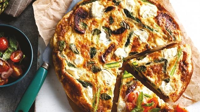 Food Fix: Chorizo, asparagus and goat’s cheese frittata | news.com.au ...