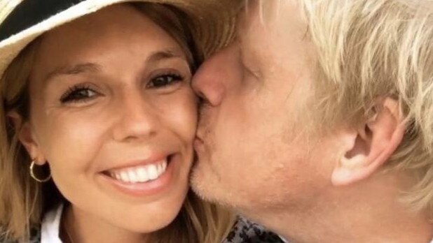 Carrie Symonds with Boris Johnson In a picture she posted on her Instagram account, announcing their engagement and their baby news