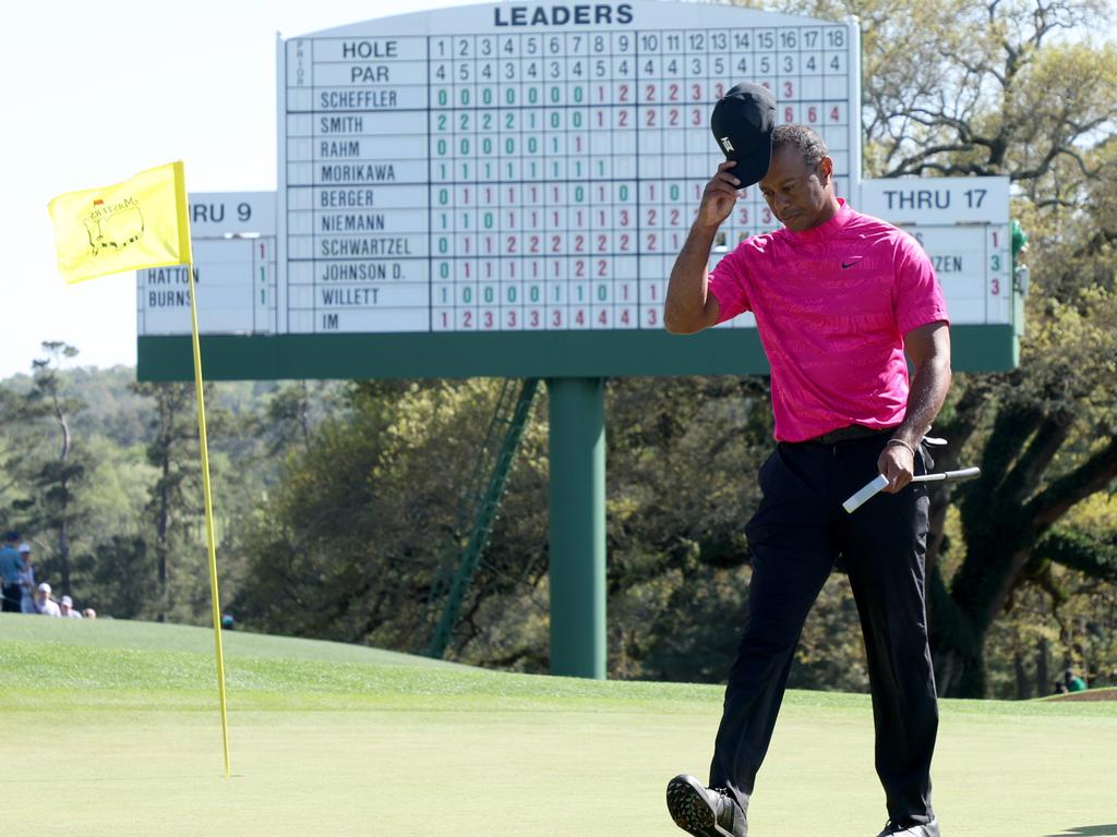 Cameron Smith on Tiger Woods: “You can’t not watch him. He’s unreal.” Picture: Jamie Squire/Getty Images