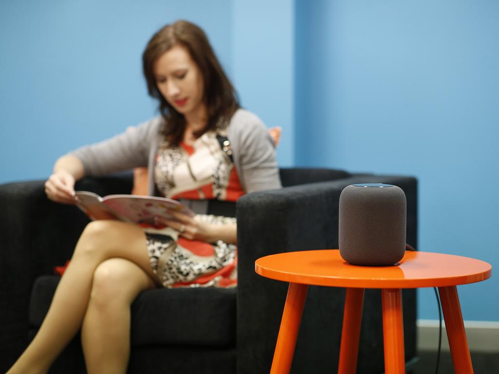 Always listening … The new Apple HomePod was released earlier this year. Picture: AAP