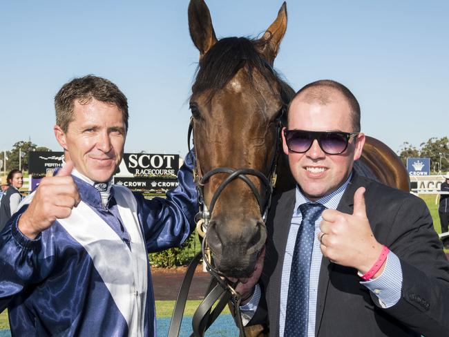 Connections of horse "Viddora" ridden by jockey Joe Bowditch wins Race 7, the Crown Perth-Winterbottom Stakes at Ascot in Western Australia. Picture: Simon Merritt / Western Racepix.