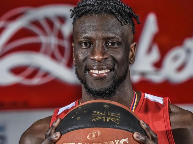 North Adelaide's US import Alex Starling won this year's Woolacott Medal for the men's Premier League basketball best and fairest. 24th July 2018 picture AAP ROY VANDERVEGT