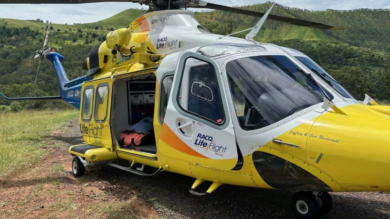 RACQ LifeFlight landed at a Lockyer Valley property on Sunday to transport a pregnant woman to hospital.