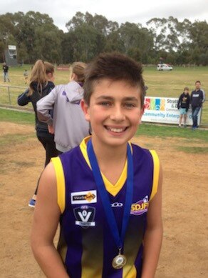 Josh Rachele in his junior footy days. Picture: Supplied by Rachele family