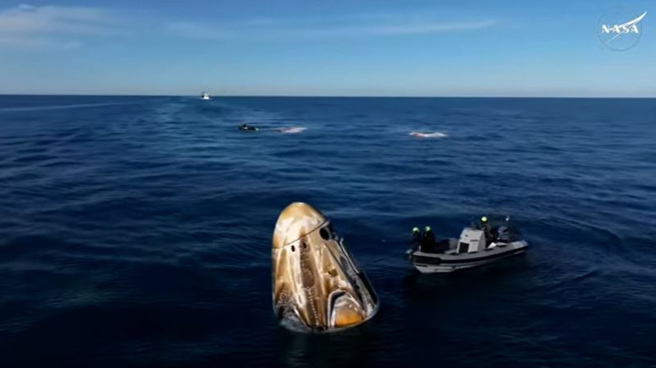 SpaceX Dragon returned to Earth after a 17-hour journey. Picture: NASA