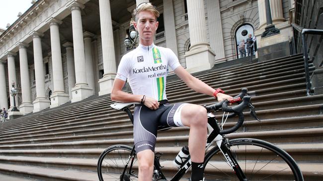 He’s back!: Calvin Watson is back in Melbourne to take on cycling’s big guns in the race that launched his burgeoning cycling career. Picture: Norm Oorloff