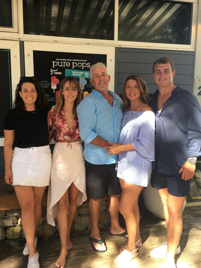 The Hedge family outside The Boatshed at Balmoral. Pictured, left to right, Gabi, 22, Holly, 19, Steven, Michele and Jake, 20.