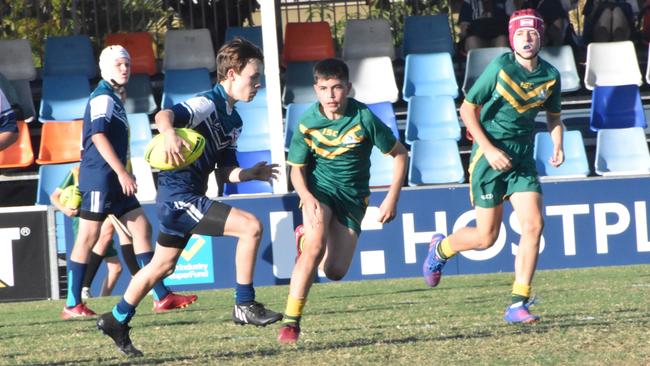 Rockhampton District Secondary Schools Rugby League grand finals, Year 7C, St Brendan’s College versus Heights College, Browne Park, September 7, 2022.