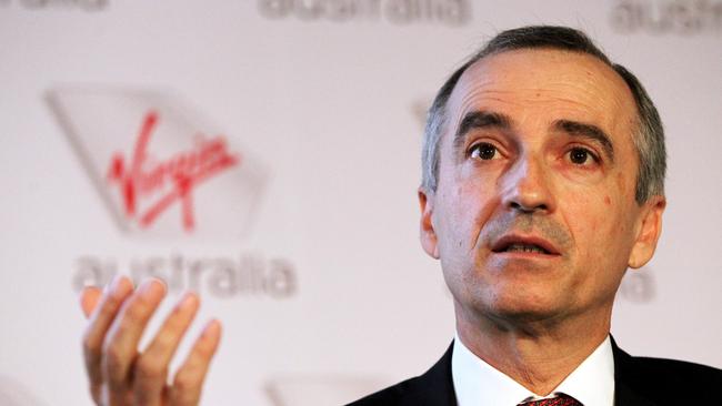 Virgin Australia chief executive John Borghetti at the release of the company's half-year results in Sydney earlier this year. (Hollie Adams/The Australian)