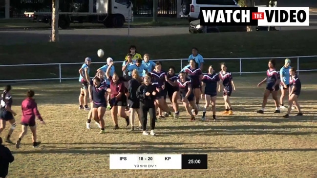 Ipswich SHS' Shalom Sauaso scores the match winner against Keebra Park to move onto the Grand Final