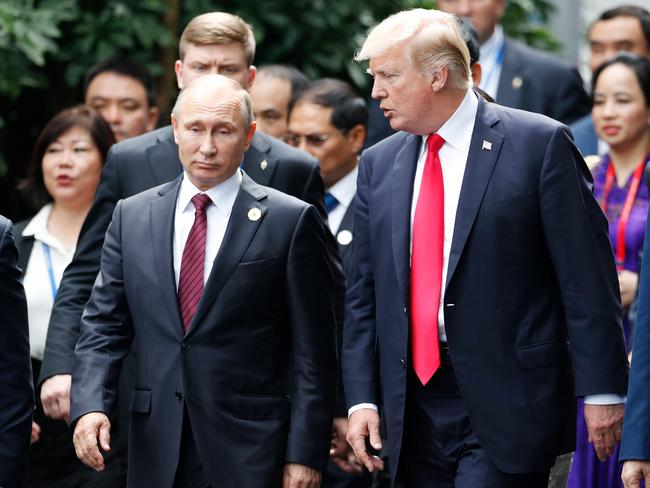 Donald Trump reckons he “never said” Russia didn’t interfere with the US election. Picture: AFP/Jorge Silva