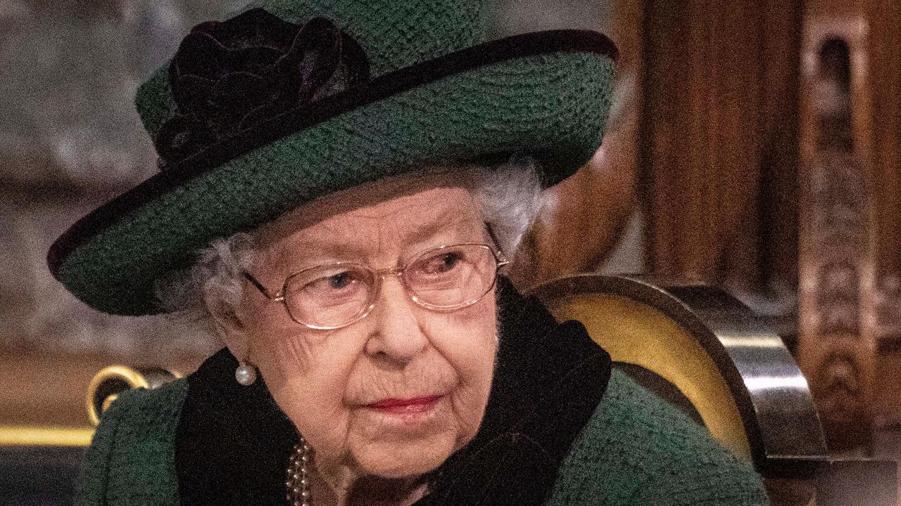 Britain's Queen Elizabeth II leaves after attending a Service of Thanksgiving for Prince Philip. Picture: AFP.