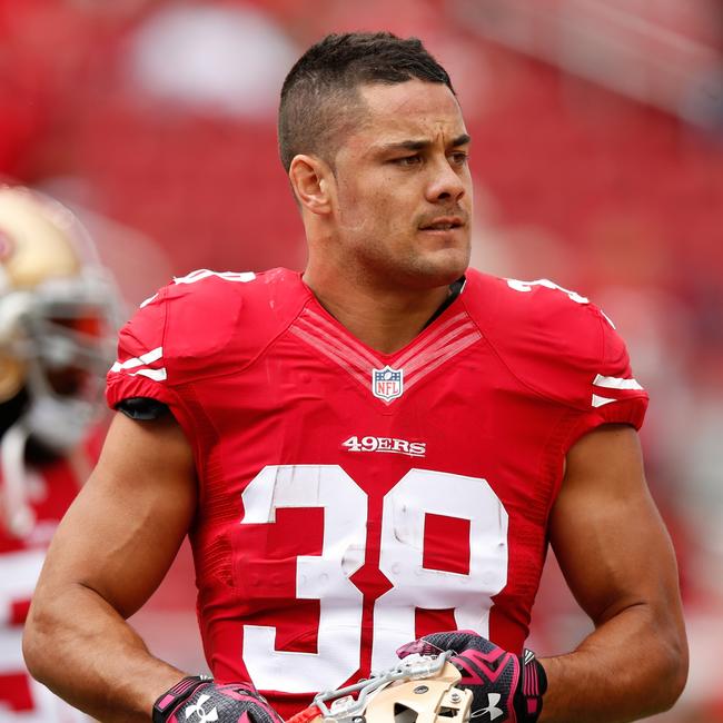 Hayne with the San Francisco 49ers. Picture: Ezra Shaw/Getty Images