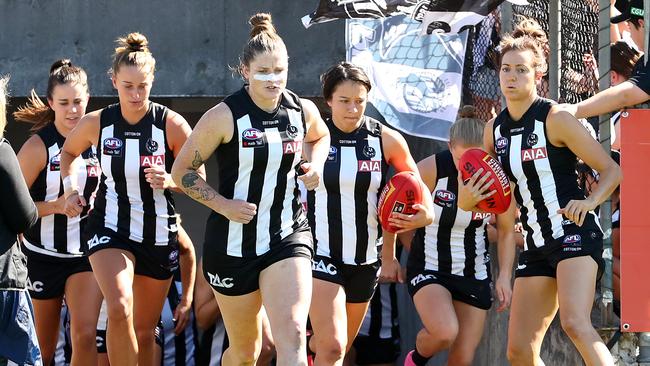 Collingwood is ready for a preliminary final showdown against Brisbane at the Gabba. Picture: Getty Images