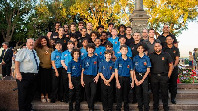 Territorians gather in Darwin City to reflect on Anzac Day. Picture: Pema Tamang Pakhrin