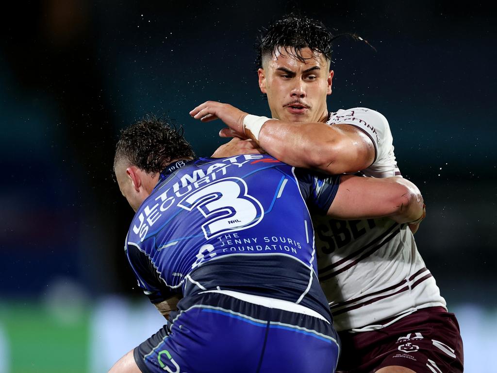 Kaeo Weekes of the Sea Eagles. Picture: Brendon Thorne/Getty Images)