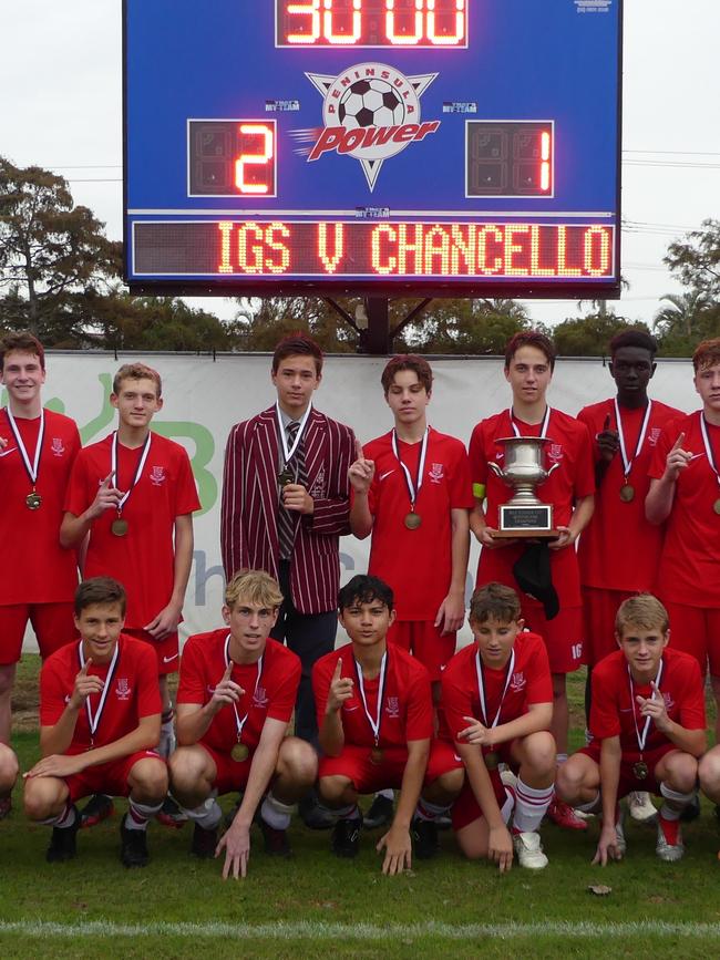 The Bill Turner Queensland Cup-winning Ipswich Grammar School football side.