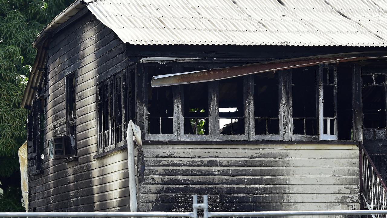 Fire crews have fought for more than half-an-hour to bring a house fire under control in the Townsville suburb of Hermit Park on Sunday night. PICTURE: MATT TAYLOR.