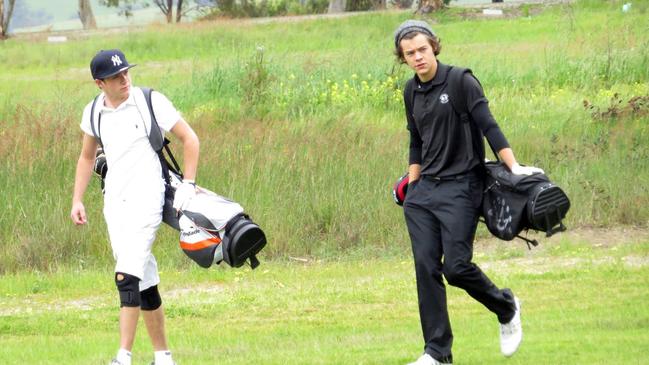 Niall Horan and Harry Styles took up golf to escape the madness of their One Direction fame. Picture: Supplied.