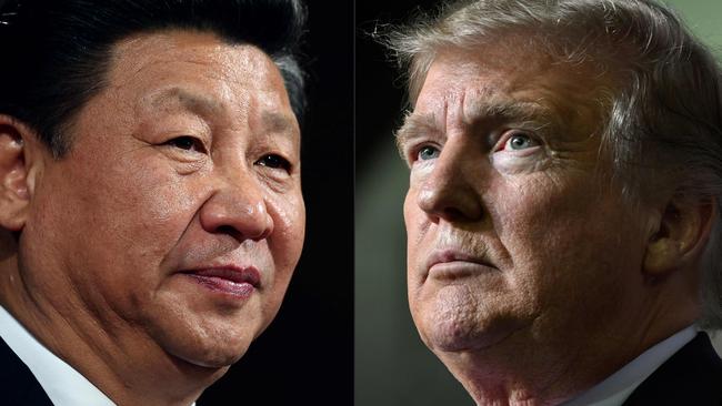 China's President Xi Jinping (L) and US President Donald Trump. Picture: AFP