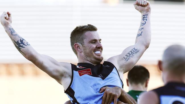 EDFL Premier Division grand final: Aberfeldie V Greenvale. Pictured is Aberfeldie #9 Kyle Reimers celebrating a goalPicture: Paul Loughnan