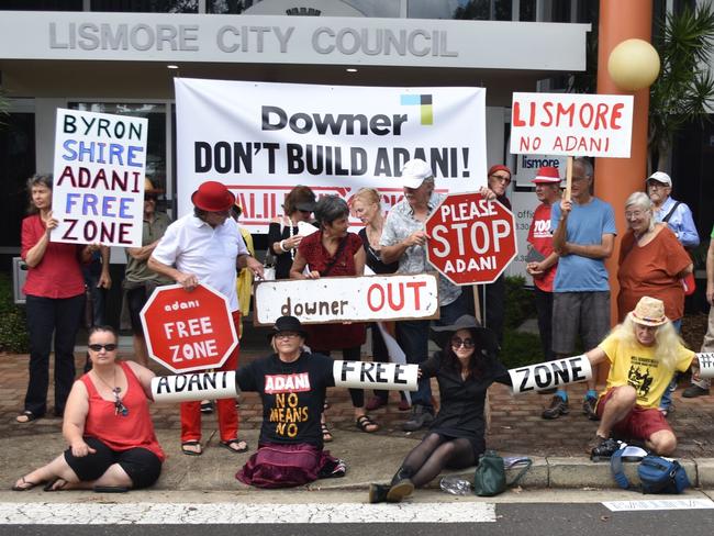 About 70 people turned up to support the Adani Free Zone in the Northern Rivers.