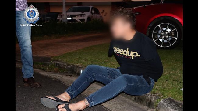 Two men alleged to be members of the Comancheros outlaw bikie gang were arrested on the south coast on May 17 after a state-wide police operation saw a property in Wrights Beach, near Jervis Bay, being raided. Picture: NSW Police