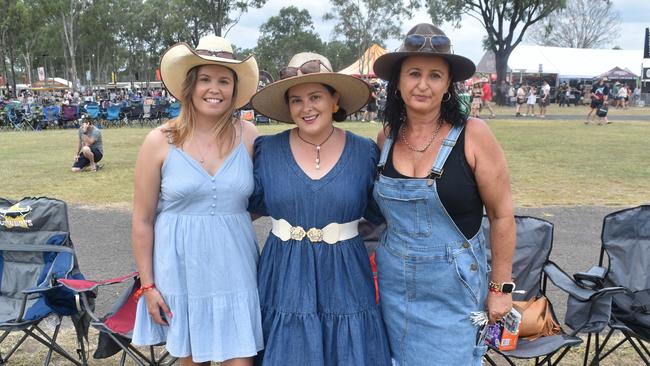 Courtney, Tash and Riba at CMC Rocks 2024. Picture: Aaron Goodwin