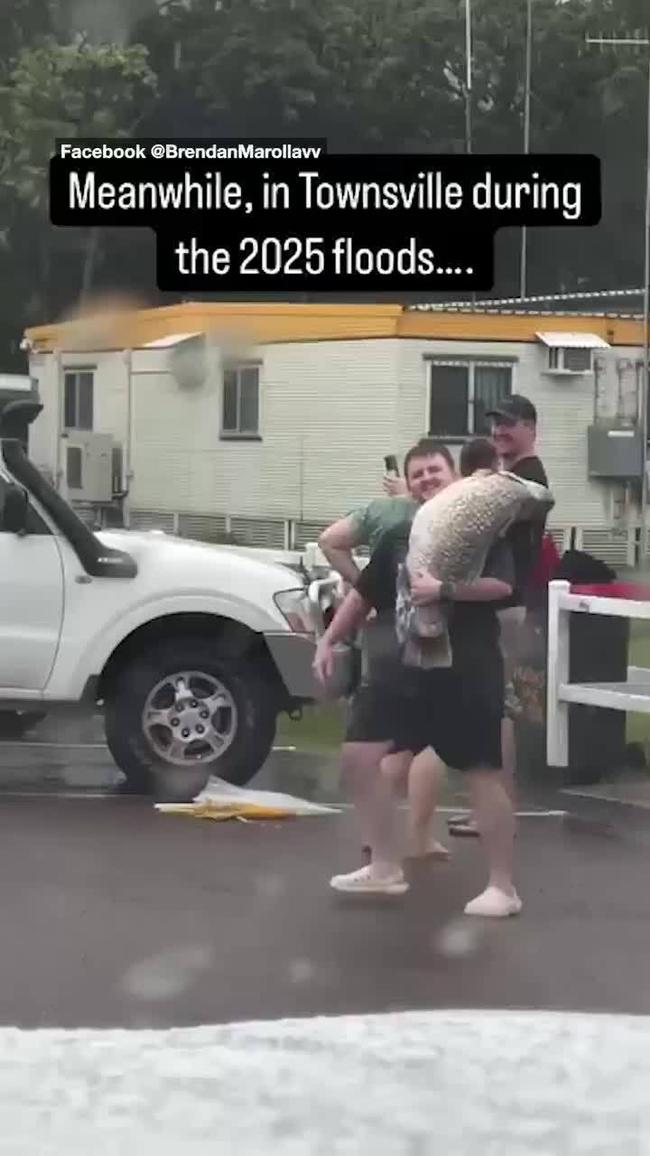 Man's massive catch in Queensland floods