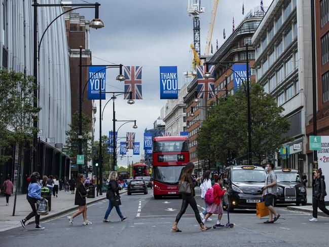 Oxford Street in London, was less than five minutes walk from the former home of the Female Social Network founders Fiona and Duncan Bendall, at 76 Park Street, Mayfair. Photo: Hollie Adams for National Network News