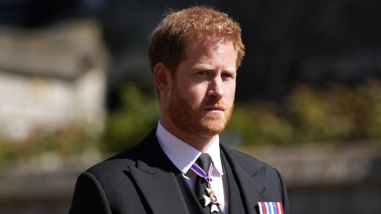 Harry received the cold shoulder from several members of his family during the funeral. Picture: WPA Pool/Getty