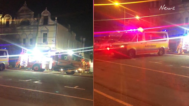 Fire crews at the scene of iconic Brisbane heritage hotel